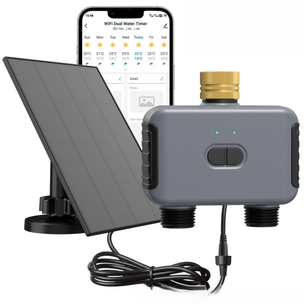 Timer Dual Outlet - WiFi Dubbele Uitlaat Slimme Water Timer